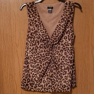 Ann Taylor leapard print sleeveless top